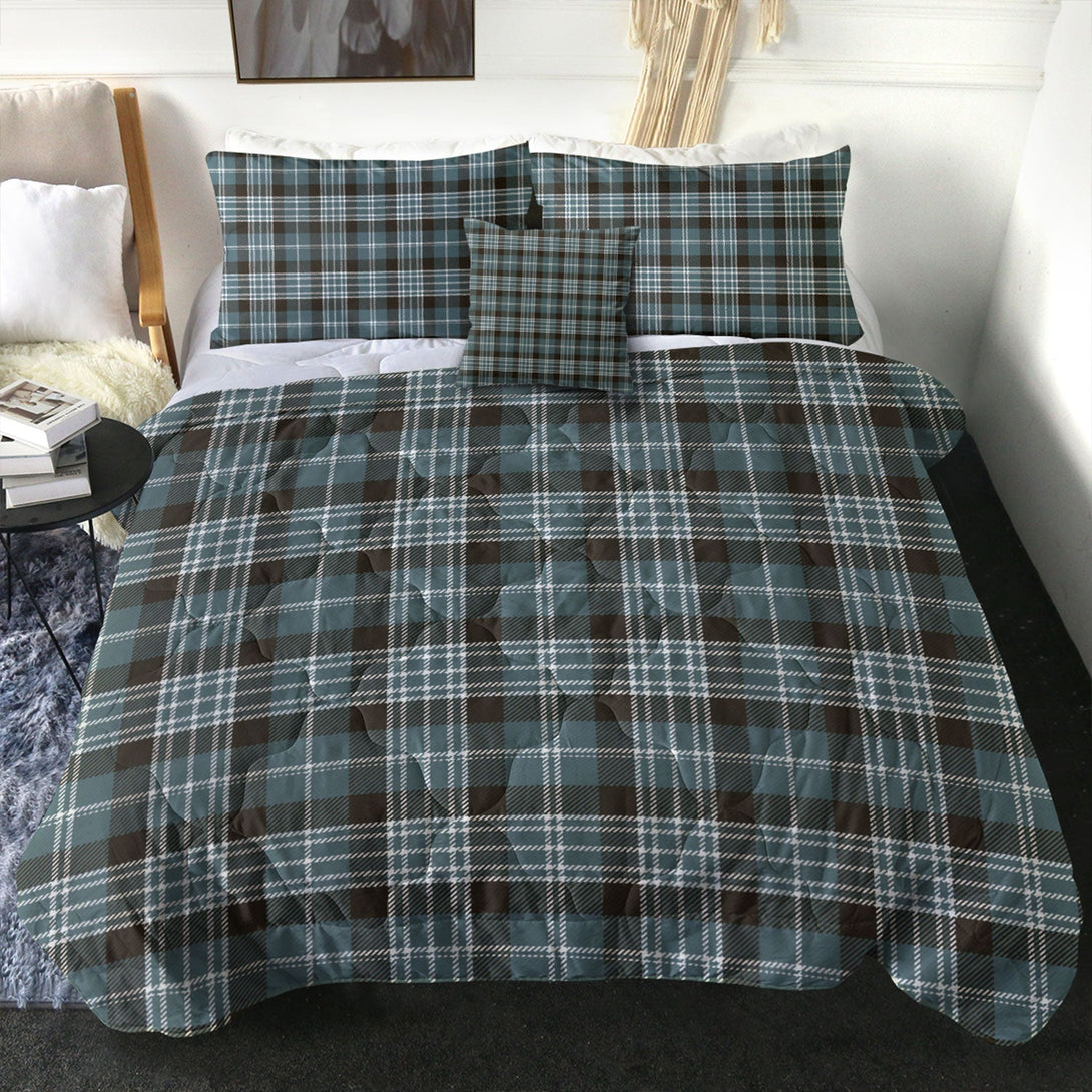 Clark Weathered Clan Badge Tartan Comforter