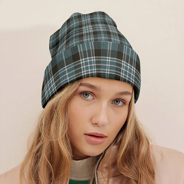 Clark Weathered Clan Badge Tartan Knitted Beanie