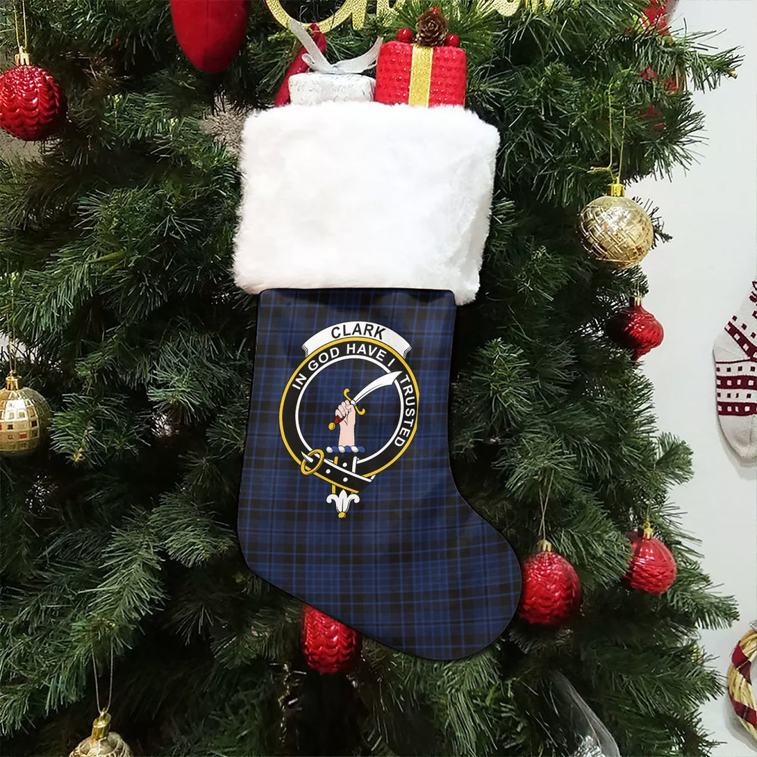 Clark (Clergy) Modern Clan Badge Tartan Christmas Stocking