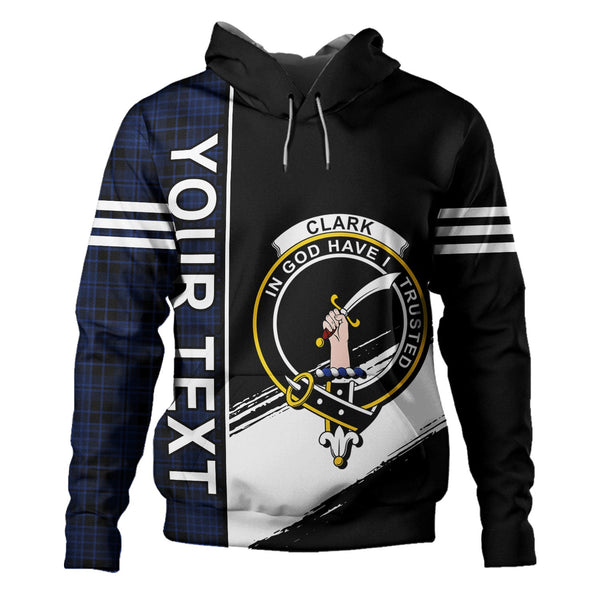 Clark (Clergy) Modern Clan Badge Tartan Hoodie Quarter Style Personalized