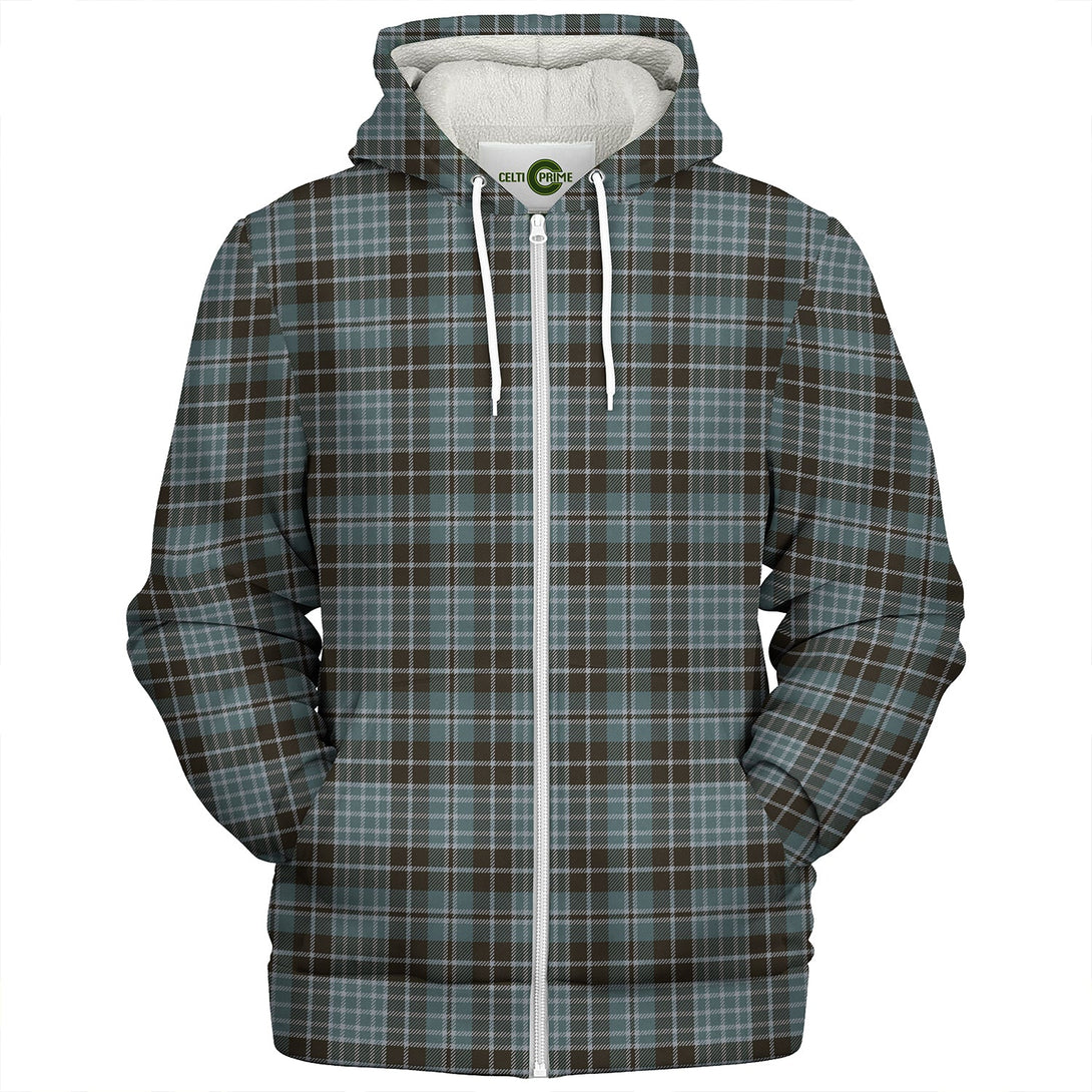 Clark (Clergy) Weathered Clan Badge Tartan Sherpa Hoodie