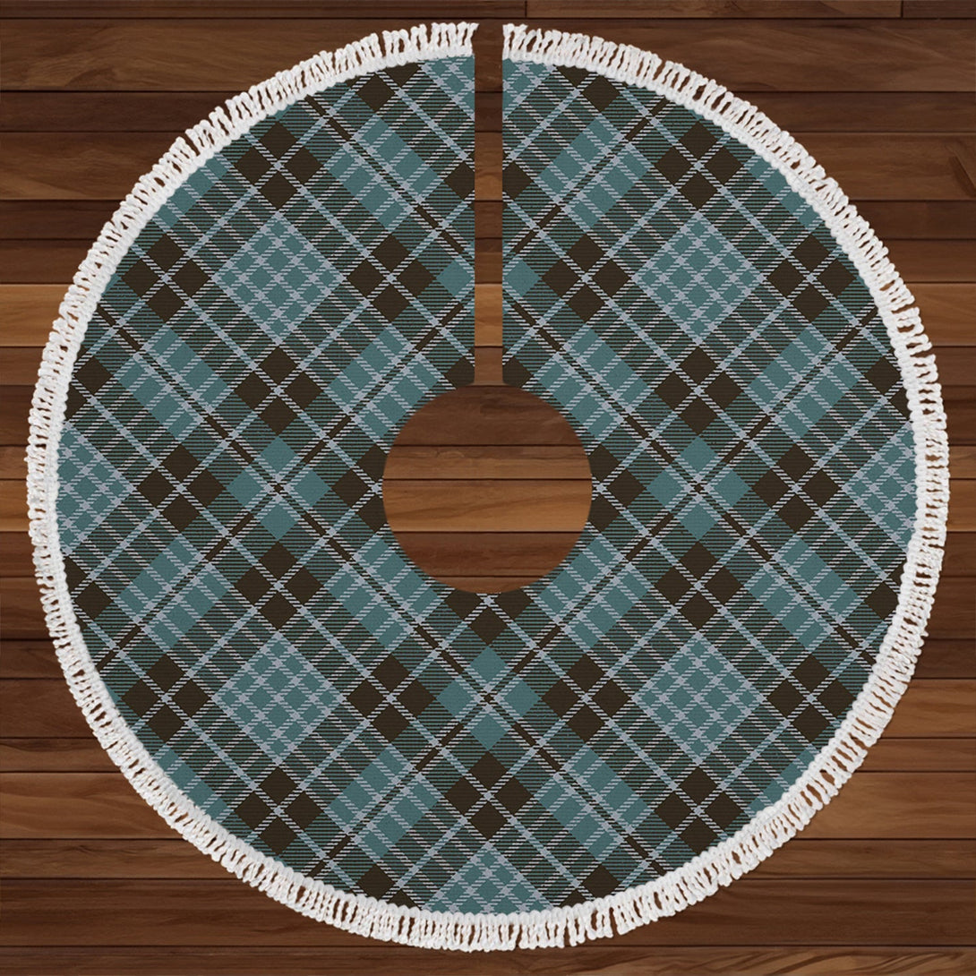 Clark (Clergy) Weathered Clan Badge Tartan Christmas Tree Skirt