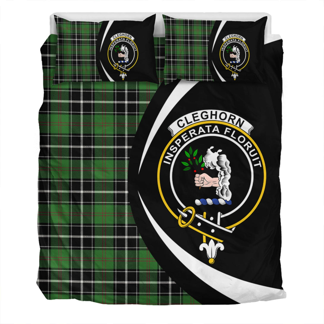 Cleghorn Ancient Clan Badge Tartan Bedding Set Circle Style