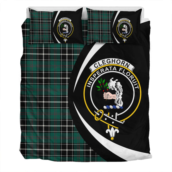 Cleghorn Modern Clan Badge Tartan Bedding Set Circle Style