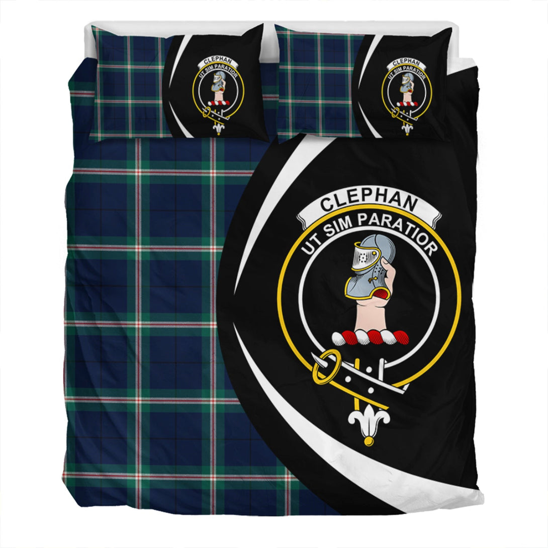 Cleland Modern Clan Badge Tartan Bedding Set Circle Style