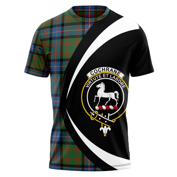 Cochrane (Cochran) Ancient Clan Badge Tartan T-Shirt Circle Style Personalized