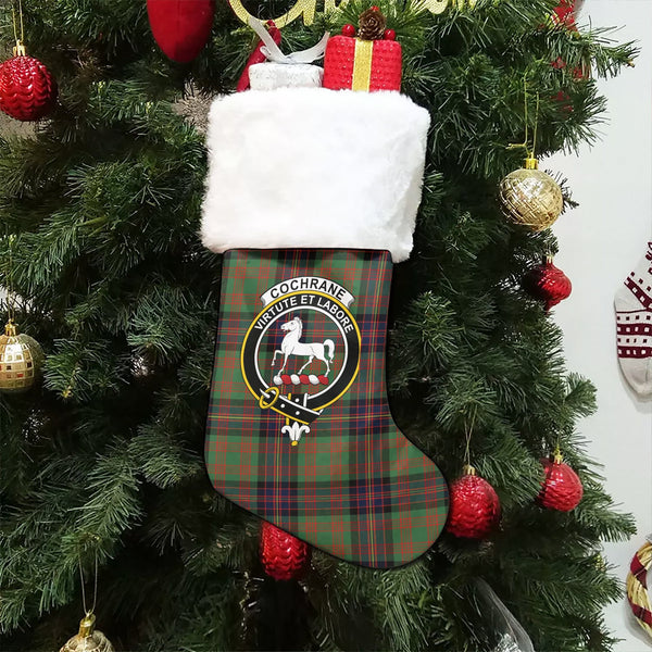 Cochrane (Cochran) Modern Clan Badge Tartan Christmas Stocking