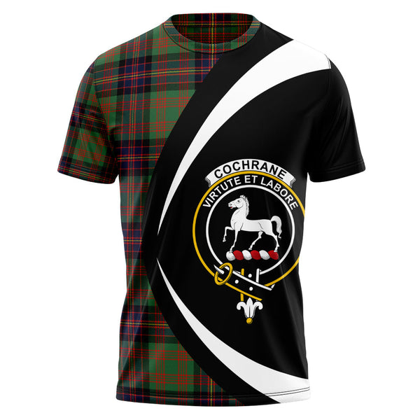 Cochrane (Cochran) Modern Clan Badge Tartan T-Shirt Circle Style Personalized