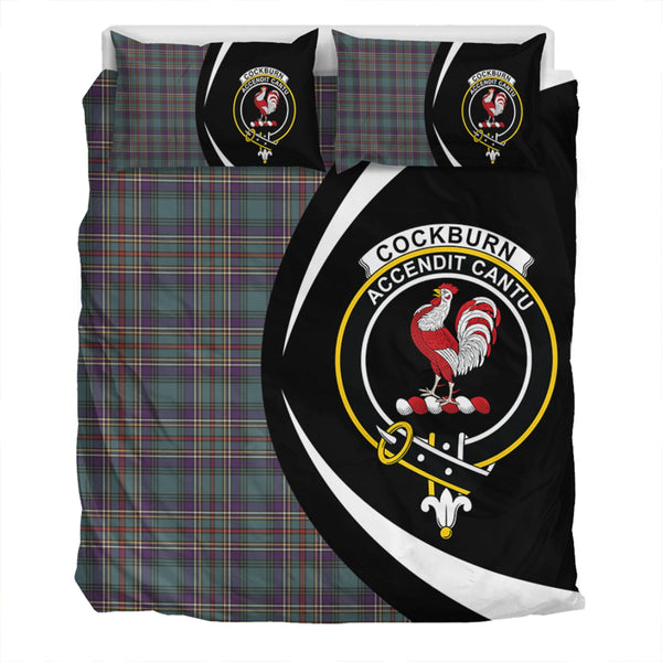 Cockburn (Coburn) Weathered Clan Badge Tartan Bedding Set Circle Style