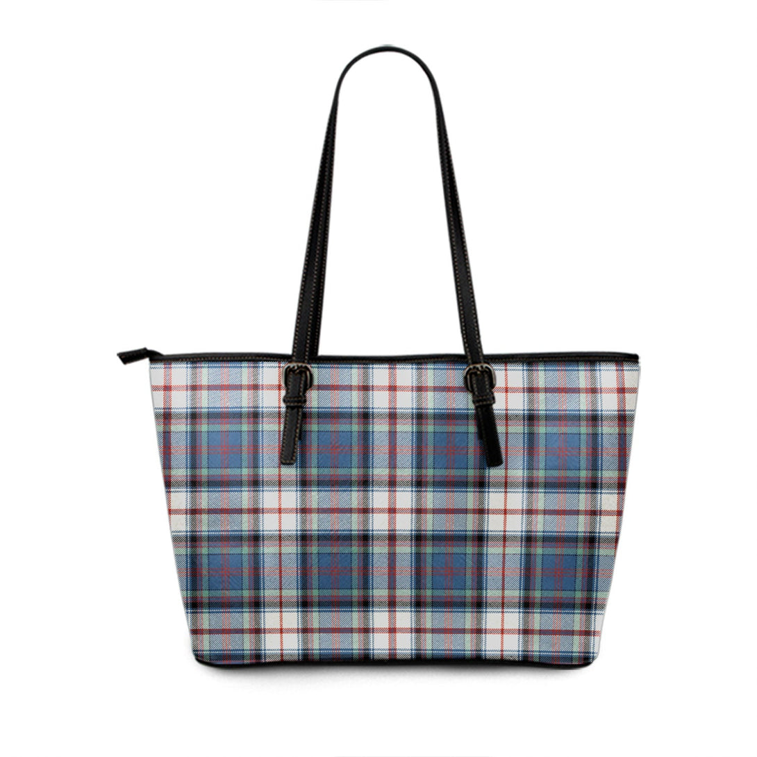 Cooper Dress 3 Ancient Tartan Leather Tote Bag