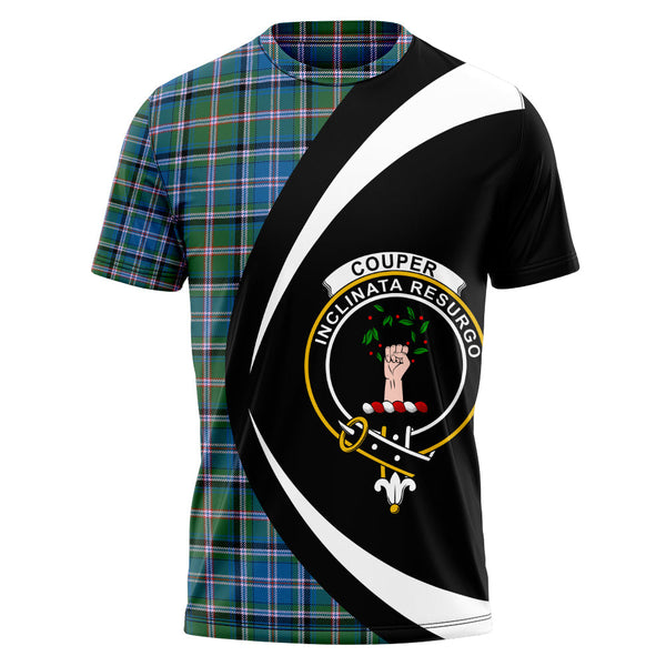 Couper (Cooper) Ancient Clan Badge Tartan T-Shirt Circle Style Personalized