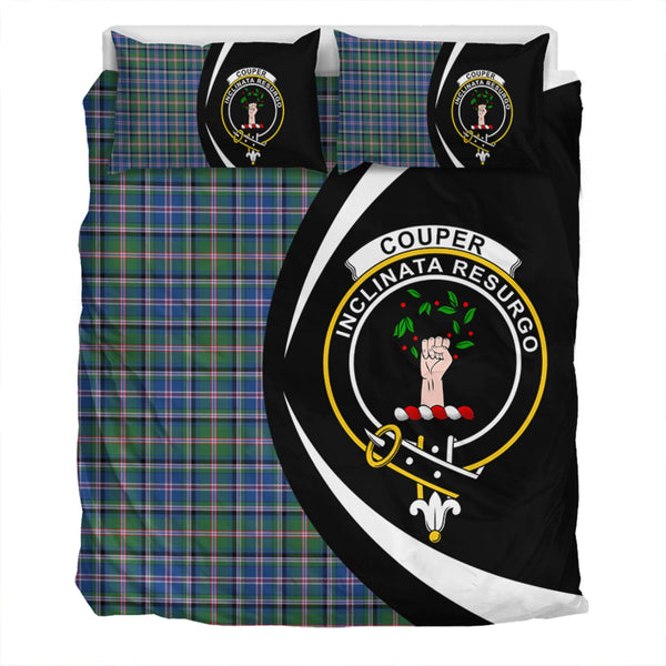 Couper (Cooper) Modern Clan Badge Tartan Bedding Set Circle Style