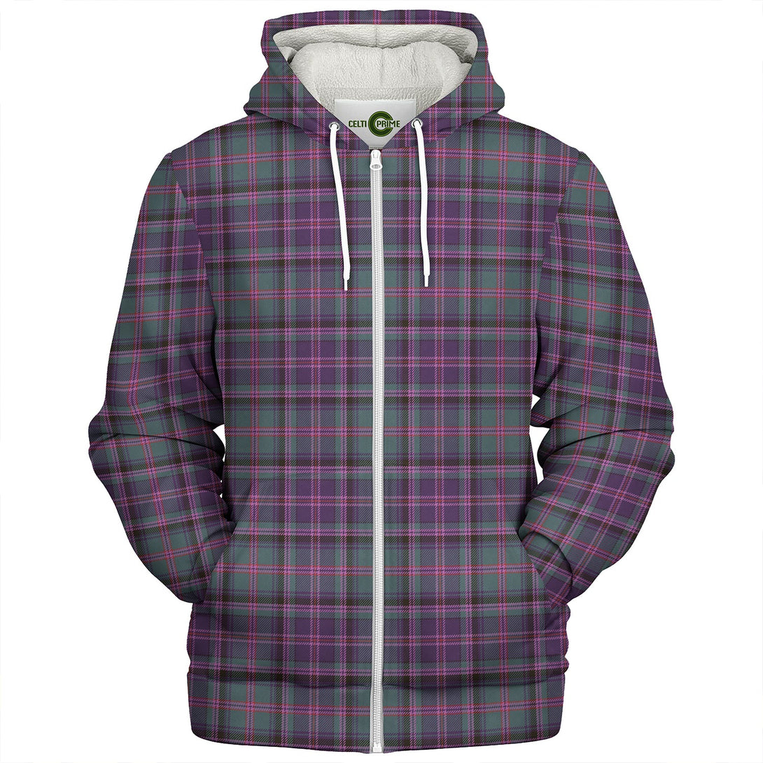 Couper (Cooper) Weathered Clan Badge Tartan Sherpa Hoodie