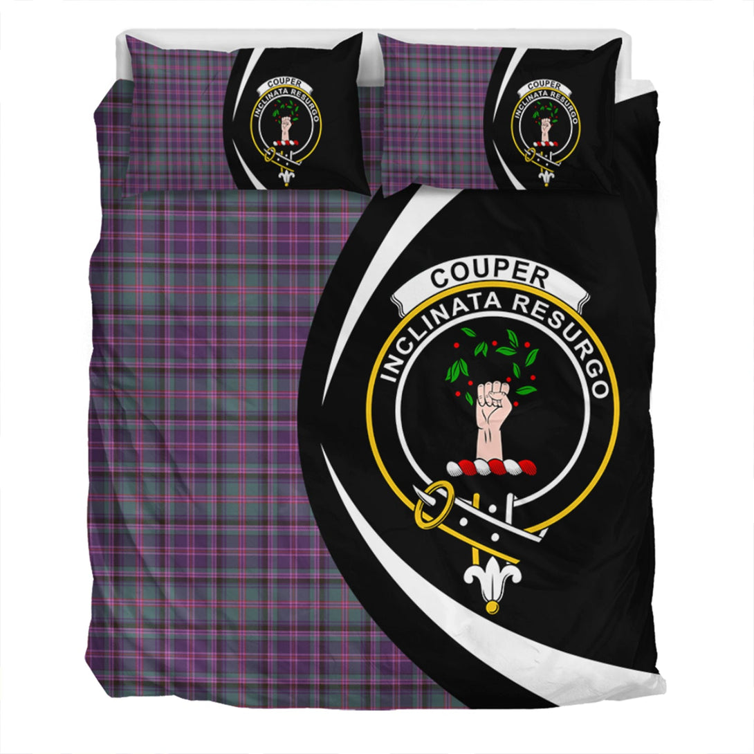 Couper (Cooper) Weathered Clan Badge Tartan Bedding Set Circle Style