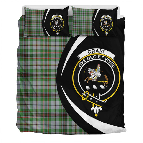 Craig (Craigie) Ancient Clan Badge Tartan Bedding Set Circle Style