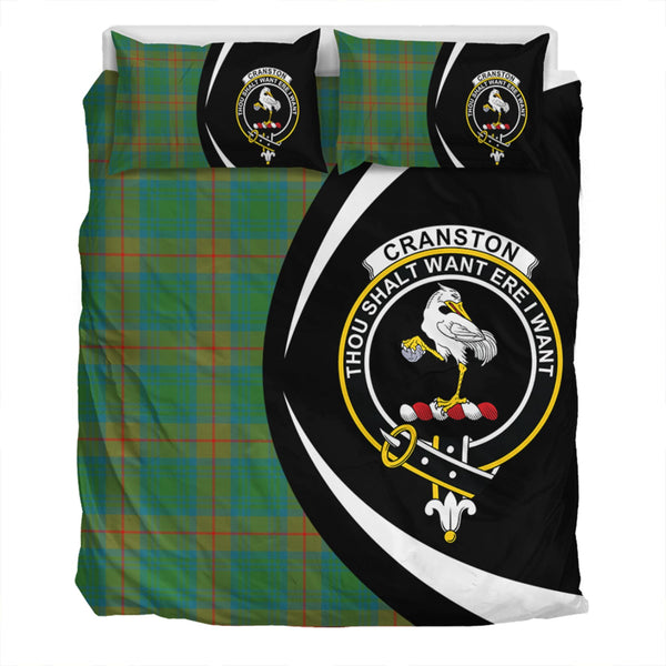 Cranston Ancient Clan Badge Tartan Bedding Set Circle Style