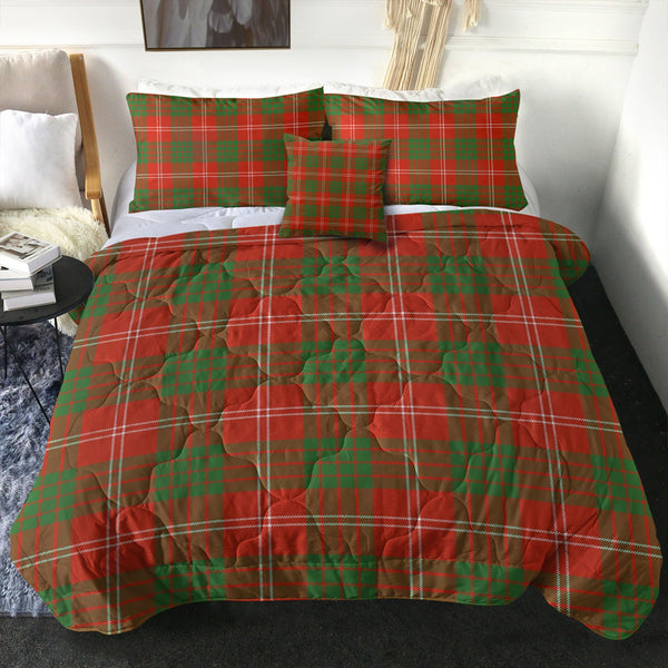 Crawford Red Ancient Clan Badge Tartan Comforter