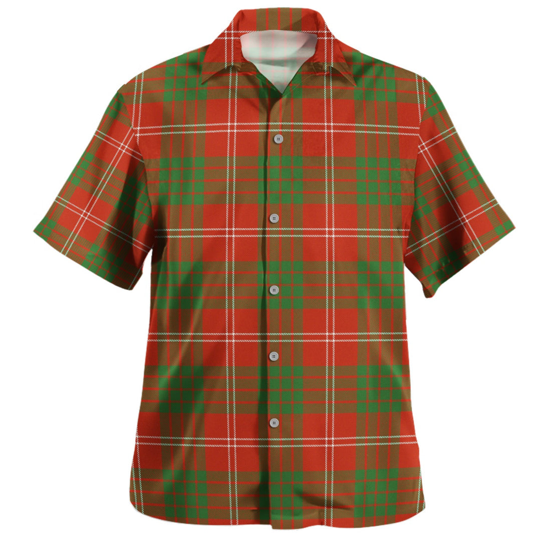 Crawford Red Ancient Clan Badge Tartan Hawaiian Shirt