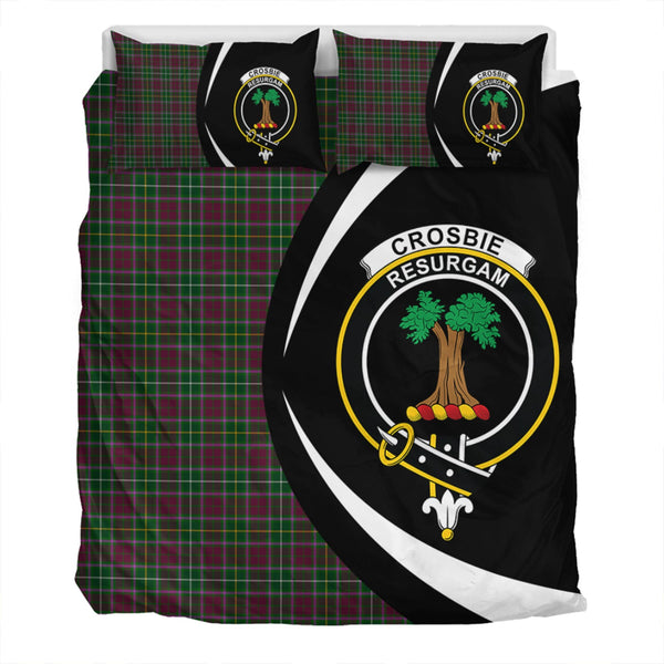 Crosbie Clan Badge Tartan Bedding Set Circle Style