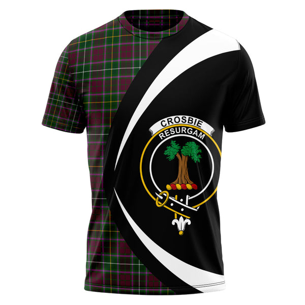 Crosbie Clan Badge Tartan T-Shirt Circle Style Personalized