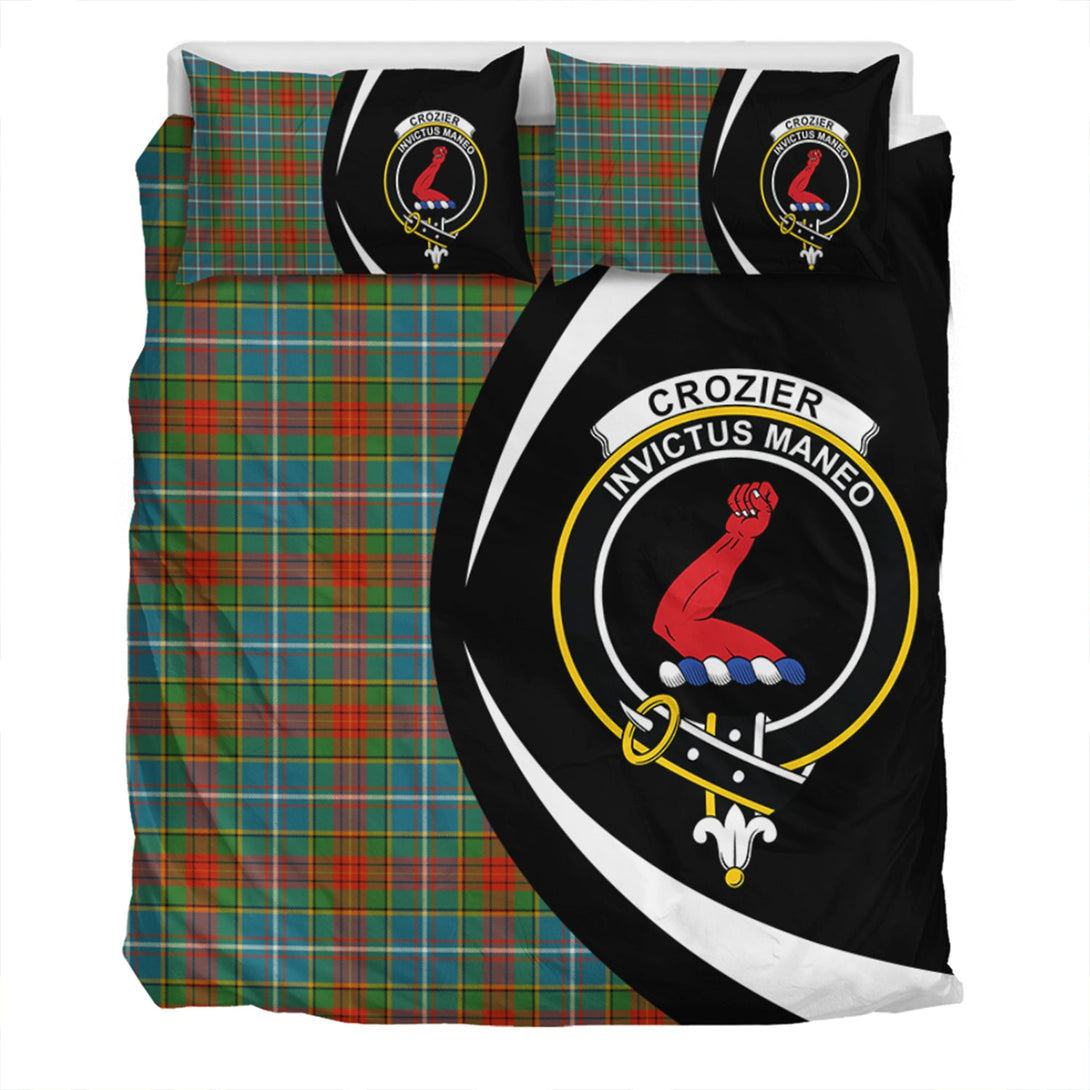 Crozier Ancient Clan Badge Tartan Bedding Set Circle Style