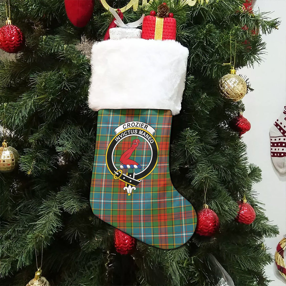 Crozier Ancient Clan Badge Tartan Christmas Stocking