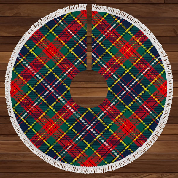 Crozier Modern Clan Badge Tartan Christmas Tree Skirt