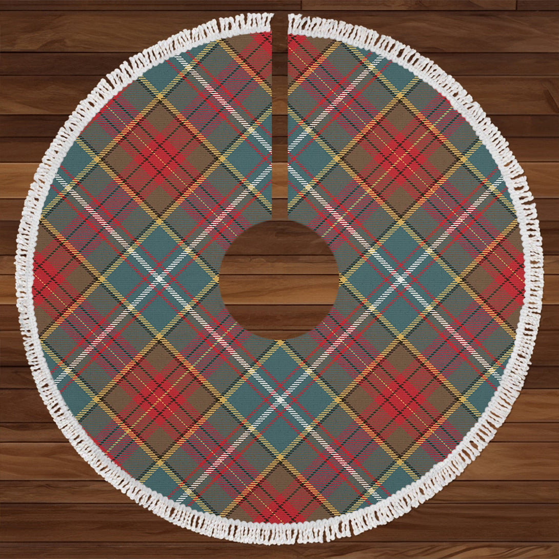 Crozier Weathered Clan Badge Tartan Christmas Tree Skirt