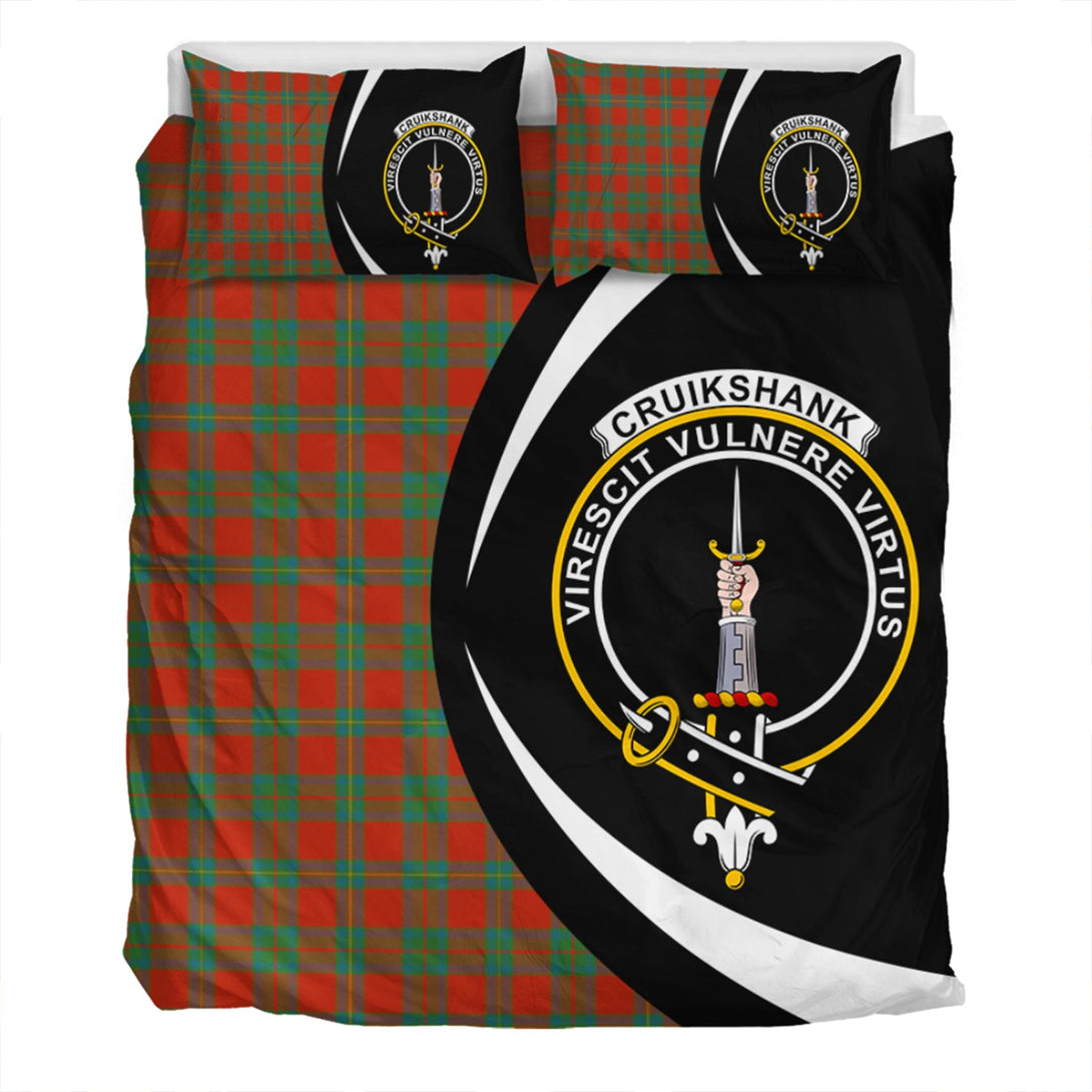 Cruikshank Ancient Clan Badge Tartan Bedding Set Circle Style