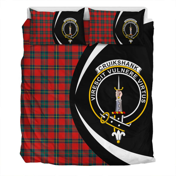 Cruikshank Modern Clan Badge Tartan Bedding Set Circle Style