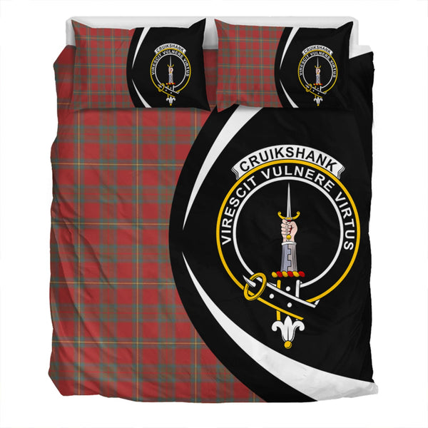 Cruikshank Weathered Clan Badge Tartan Bedding Set Circle Style