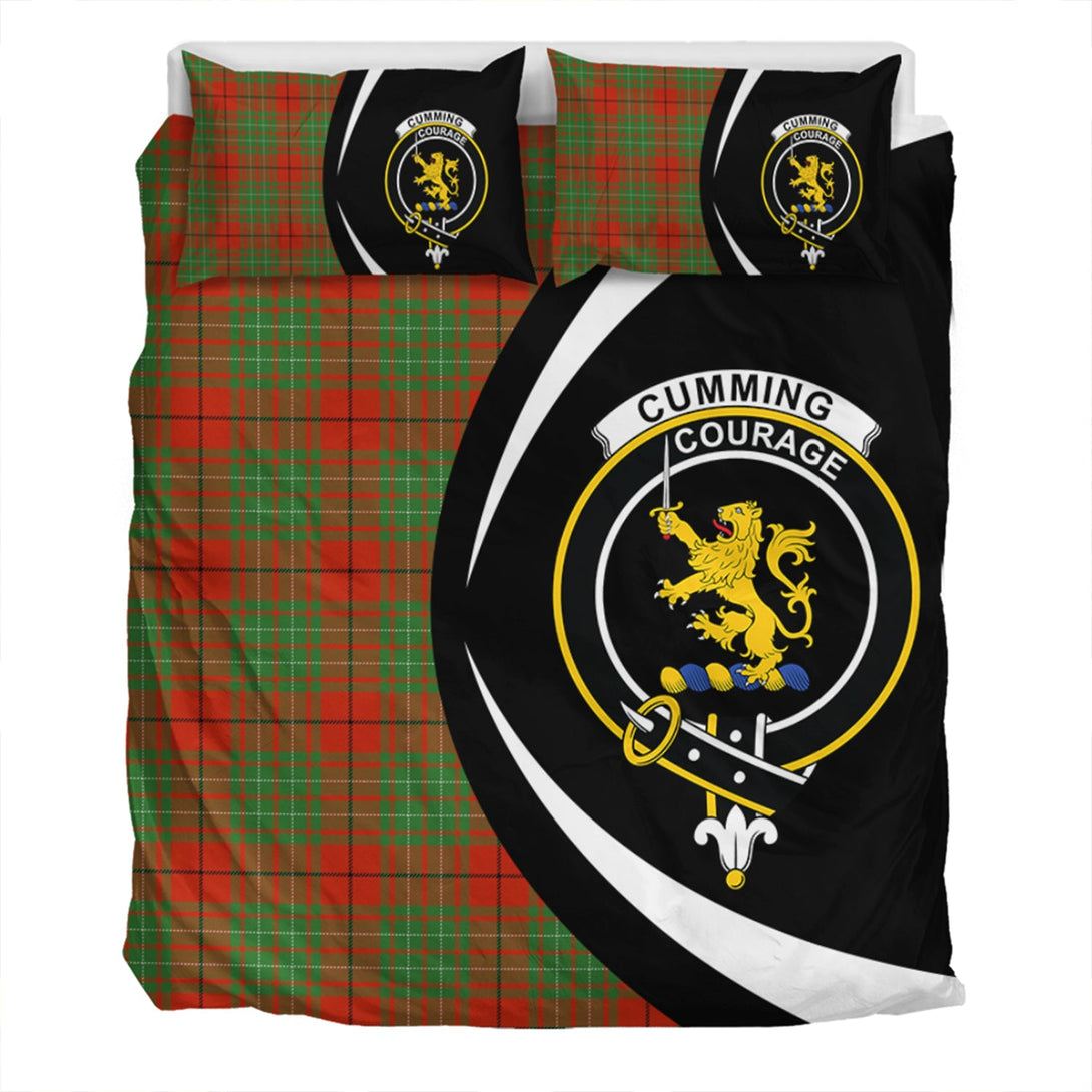 Cumming Ancient Clan Badge Tartan Bedding Set Circle Style