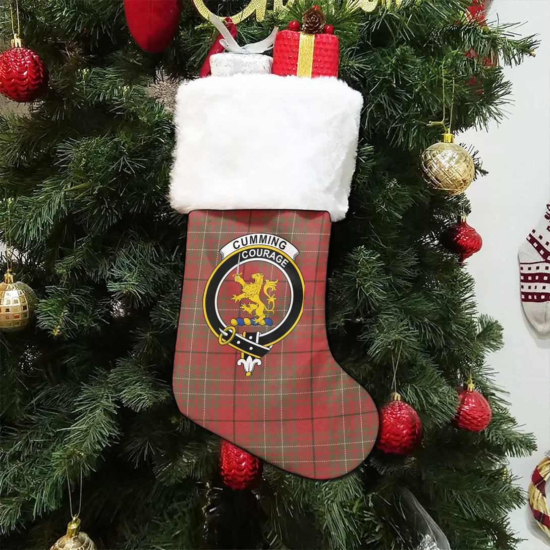 Cumming Weathered Clan Badge Tartan Christmas Stocking