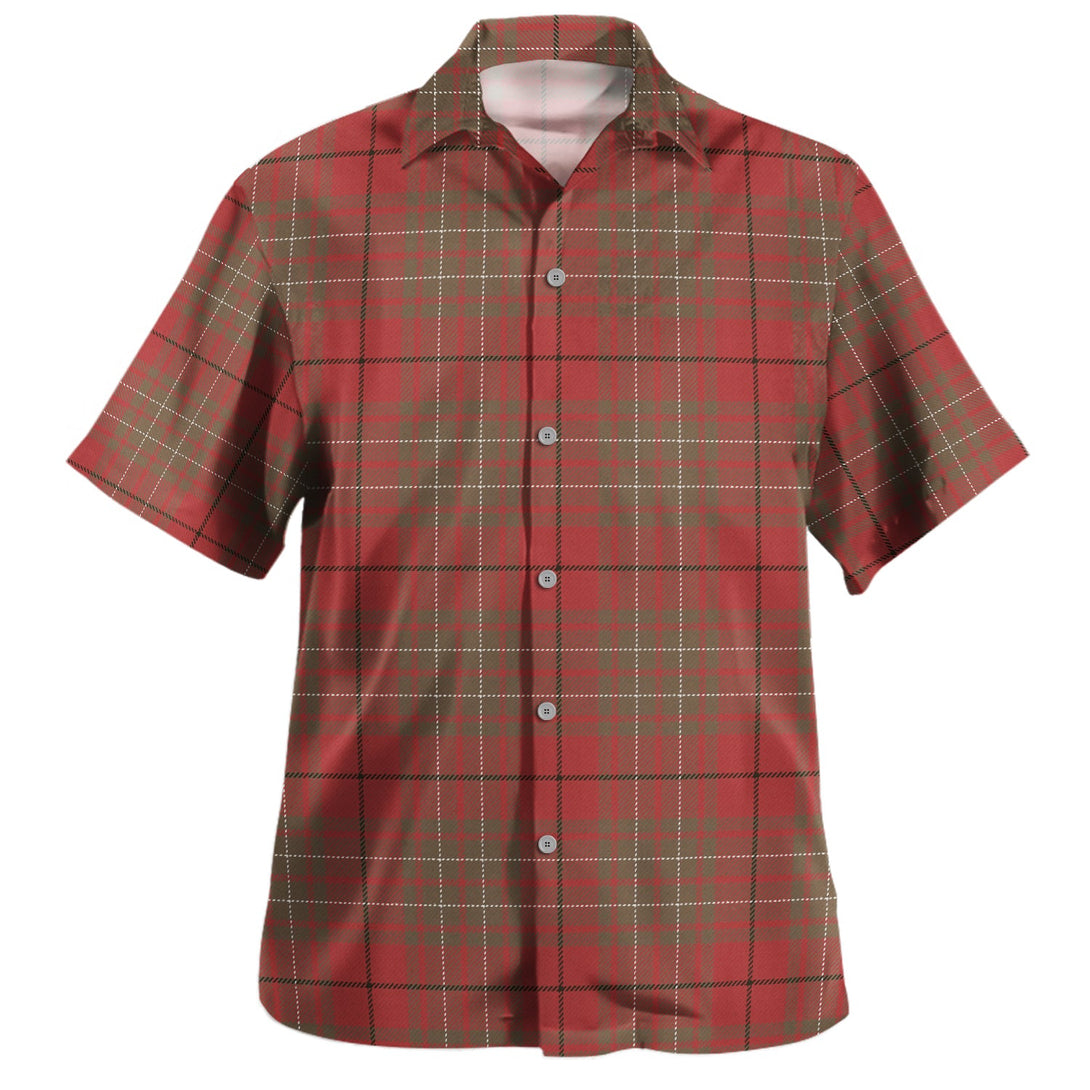 Cumming Weathered Clan Badge Tartan Hawaiian Shirt