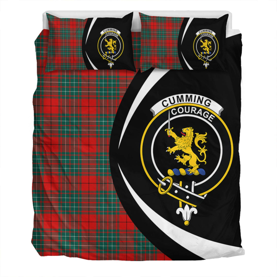 Cumming (MacAulay #2) Modern Clan Badge Tartan Bedding Set Circle Style