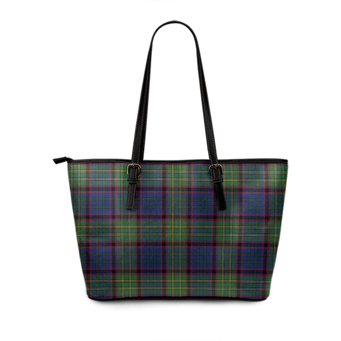 Cunningham Hunting Modern Tartan Leather Tote Bag