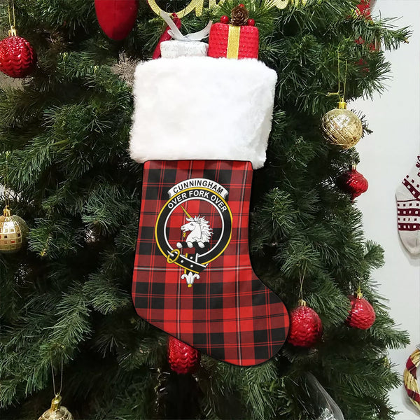 Cunningham Modern Clan Badge Tartan Christmas Stocking