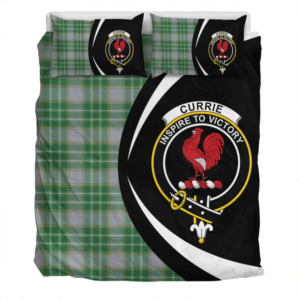 Currie Modern Clan Badge Tartan Bedding Set Circle Style