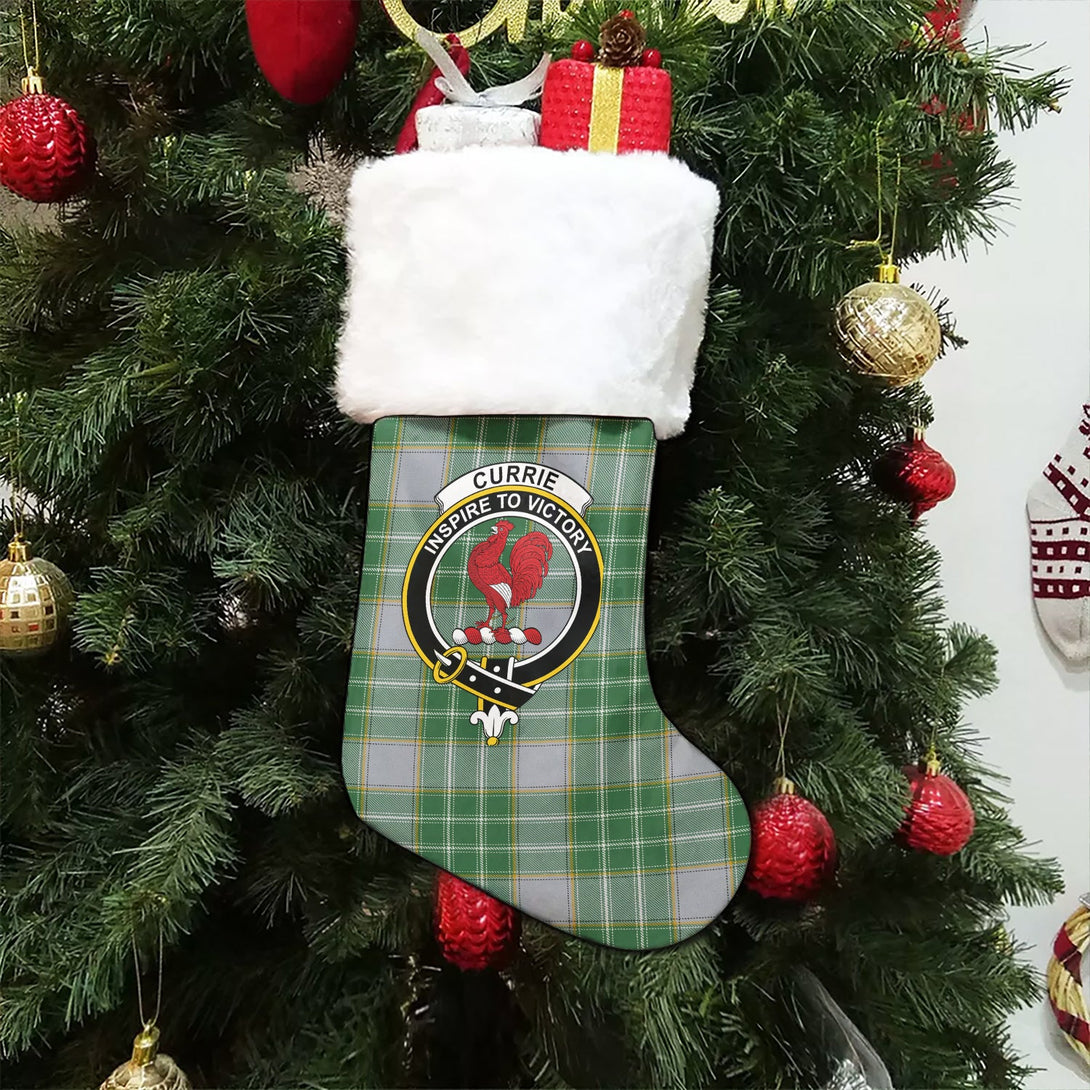 Currie Modern Clan Badge Tartan Christmas Stocking