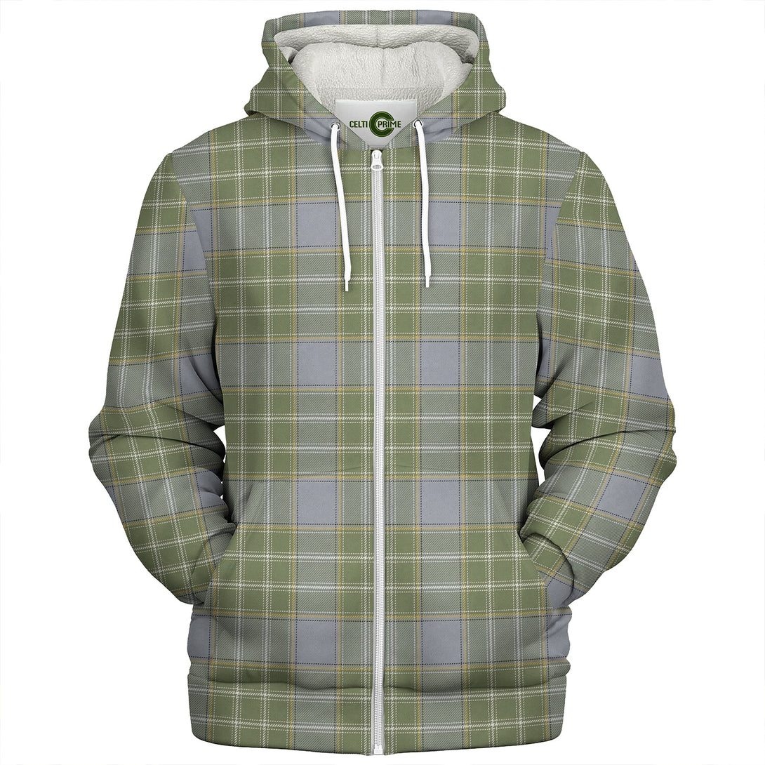 Currie Weathered Clan Badge Tartan Sherpa Hoodie