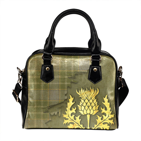 Currie Weathered Tartan Shoulder Handbag Thistle Oldest Style