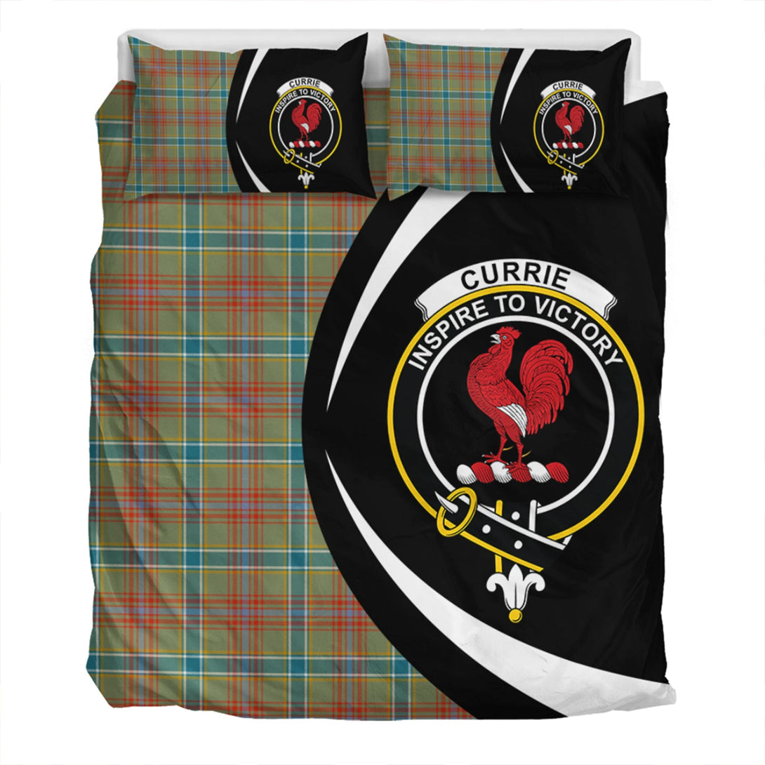 Currie of Arran Ancient Clan Badge Tartan Bedding Set Circle Style