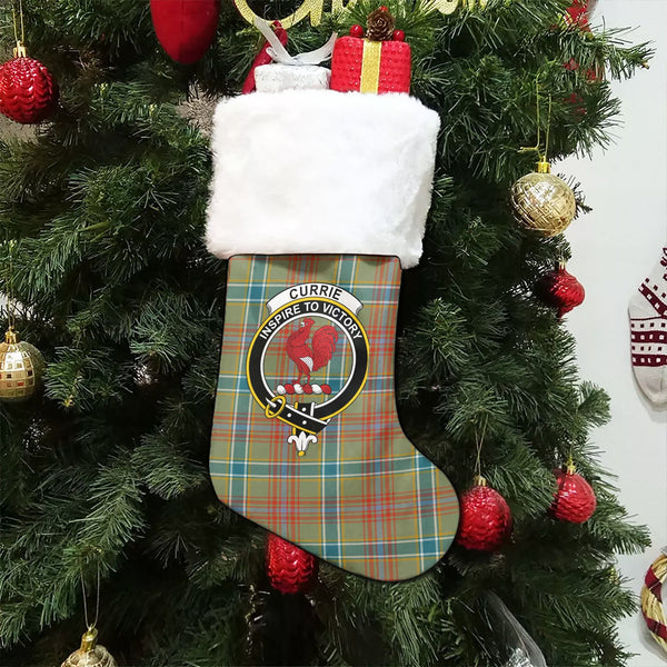 Currie of Arran Ancient Clan Badge Tartan Christmas Stocking