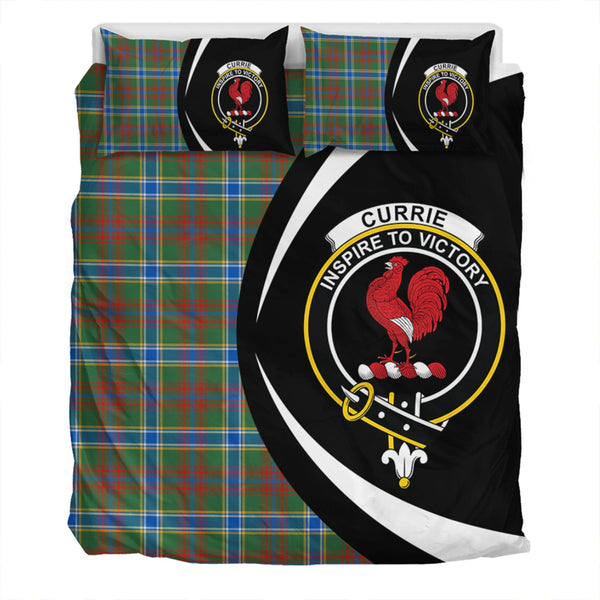 Currie of Arran Modern Clan Badge Tartan Bedding Set Circle Style