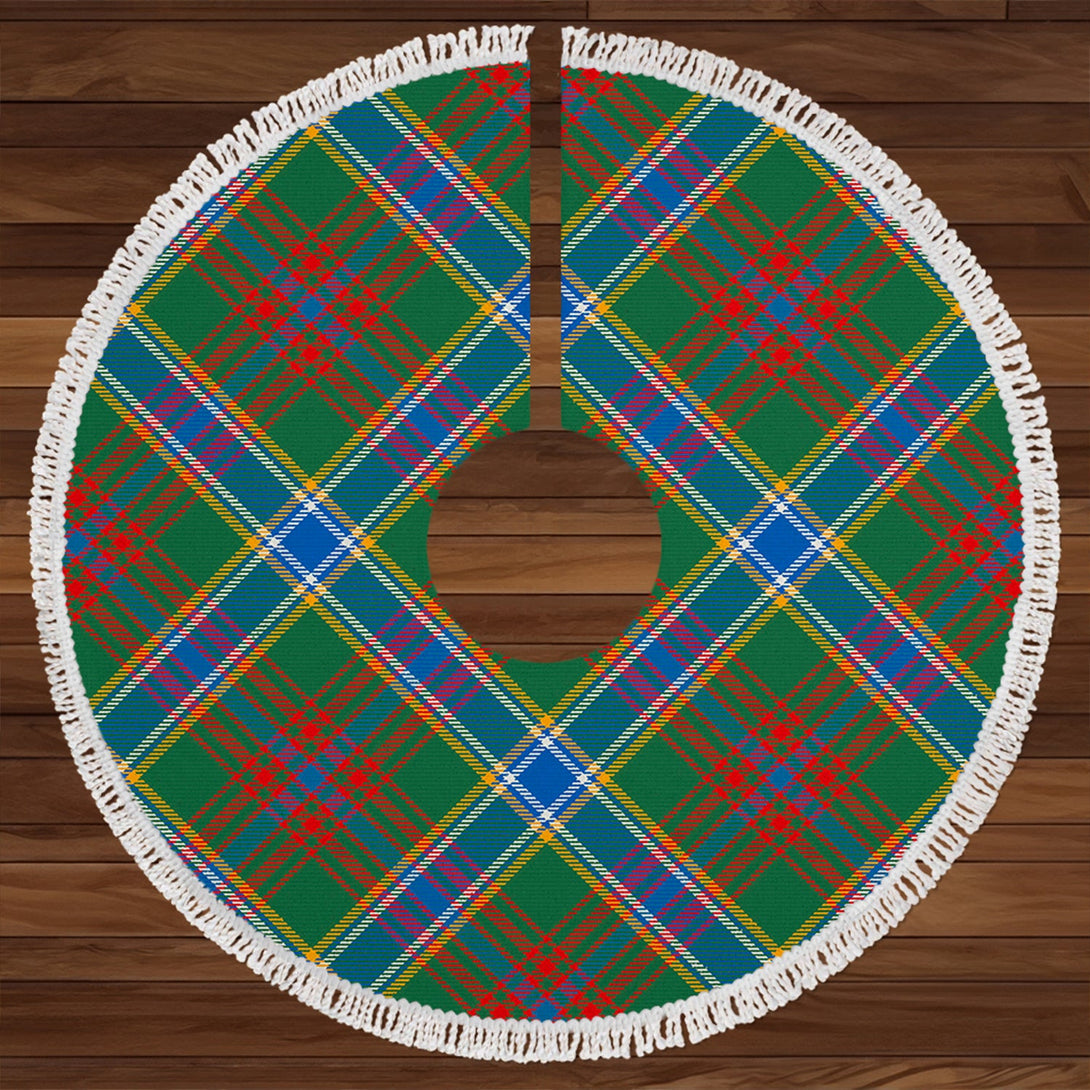 Currie of Arran Modern Clan Badge Tartan Christmas Tree Skirt