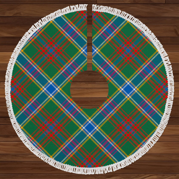 Currie of Arran Modern Clan Badge Tartan Christmas Tree Skirt