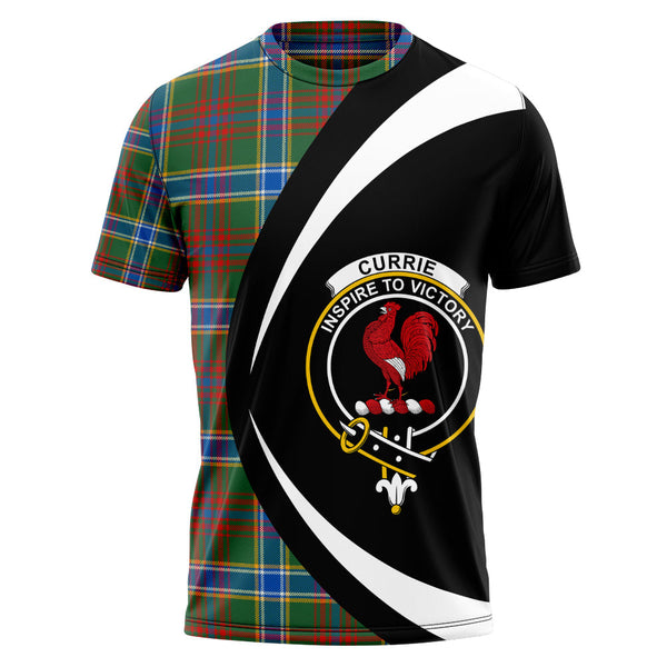 Currie of Arran Modern Clan Badge Tartan T-Shirt Circle Style Personalized