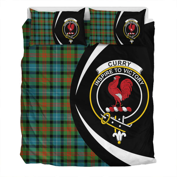 Curry (Currie) Ancient Clan Badge Tartan Bedding Set Circle Style