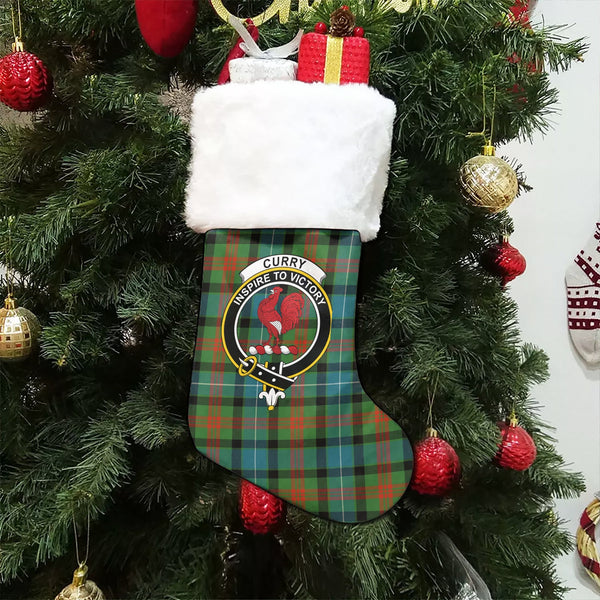 Curry (Currie) Ancient Clan Badge Tartan Christmas Stocking