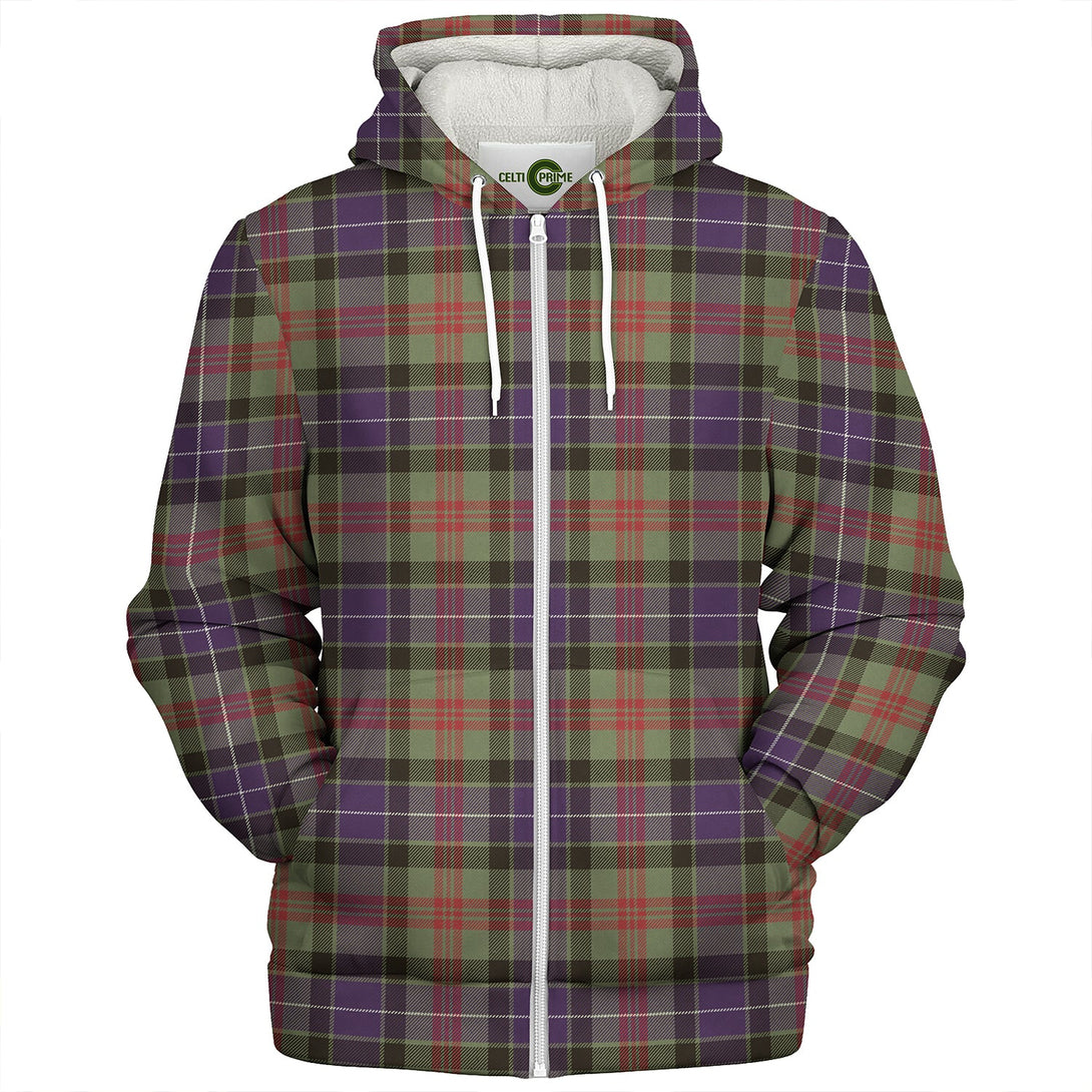 Curry (Currie) Weathered Clan Badge Tartan Sherpa Hoodie